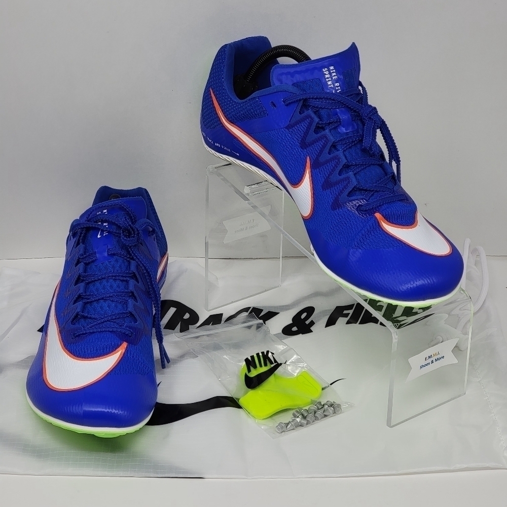 Nike Zoom Rival Sprinter Track Spikes Racer Blue Lime DC8753-401 Men Size 11 New